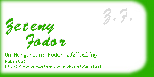 zeteny fodor business card